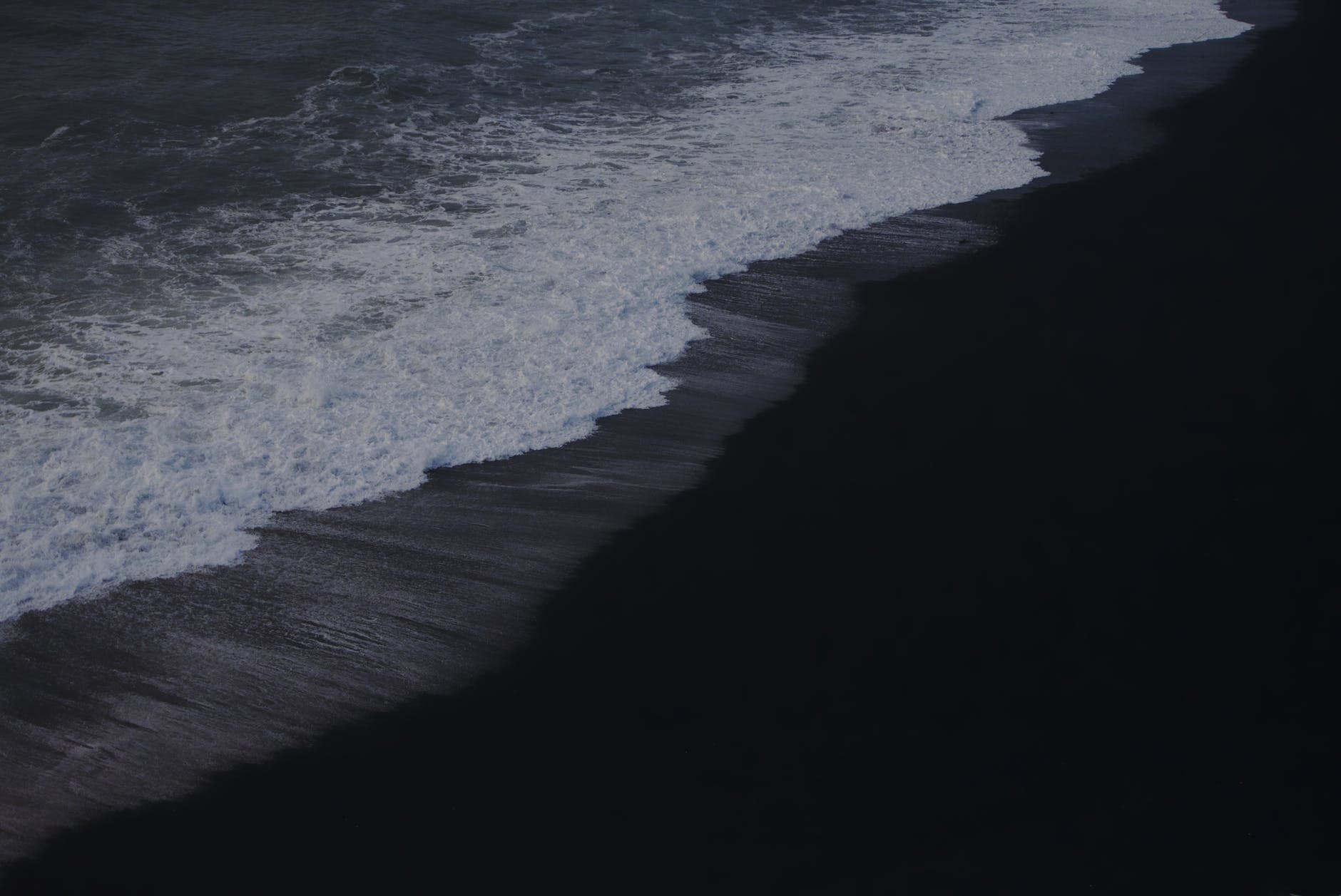 photo of black sand beach